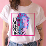 vaporwave aesthetic t shirt women Japanese david bowie tshirt female clothing vintage Graphic t-shirt hIP hop harajuku Casual