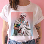 vaporwave aesthetic t shirt women Japanese david bowie tshirt female clothing vintage Graphic t-shirt hIP hop harajuku Casual
