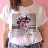 vaporwave aesthetic t shirt women Japanese david bowie tshirt female clothing vintage Graphic t-shirt hIP hop harajuku Casual