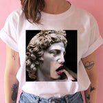 vaporwave aesthetic t shirt women Japanese david bowie tshirt female clothing vintage Graphic t-shirt hIP hop harajuku Casual