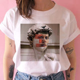 vaporwave aesthetic t shirt women Japanese david bowie tshirt female clothing vintage Graphic t-shirt hIP hop harajuku Casual