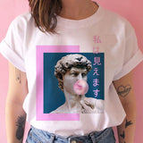 vaporwave aesthetic t shirt women Japanese david bowie tshirt female clothing vintage Graphic t-shirt hIP hop harajuku Casual