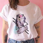 vaporwave aesthetic t shirt women Japanese david bowie tshirt female clothing vintage Graphic t-shirt hIP hop harajuku Casual