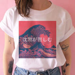 vaporwave aesthetic t shirt women Japanese david bowie tshirt female clothing vintage Graphic t-shirt hIP hop harajuku Casual