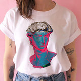 vaporwave aesthetic t shirt women Japanese david bowie tshirt female clothing vintage Graphic t-shirt hIP hop harajuku Casual