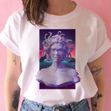 vaporwave aesthetic t shirt women Japanese david bowie tshirt female clothing vintage Graphic t-shirt hIP hop harajuku Casual