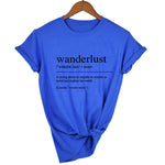 Wanderlust Definition Traveler T-Shirt Aesthetic Clothing Women's Graphic Tee