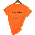 Wanderlust Definition Traveler T-Shirt Aesthetic Clothing Women's Graphic Tee