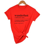 Wanderlust Definition Traveler T-Shirt Aesthetic Clothing Women's Graphic Tee