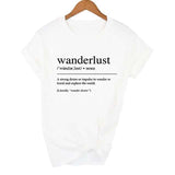 Wanderlust Definition Traveler T-Shirt Aesthetic Clothing Women's Graphic Tee