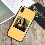 Slutty Mona Lisa Abstract iPhone Case